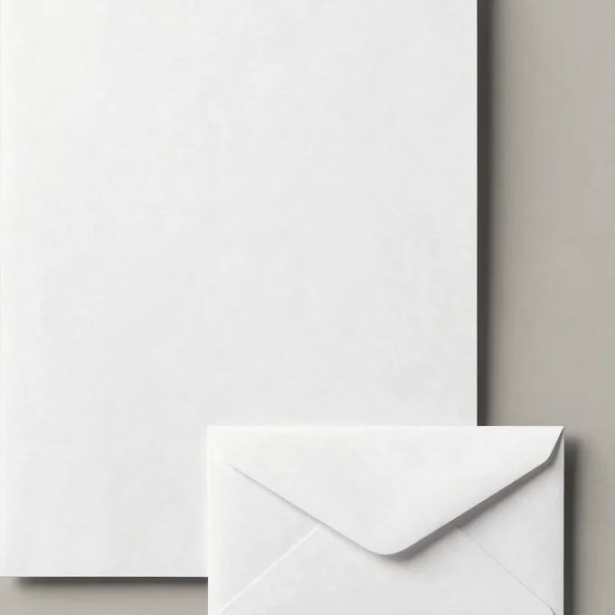 Identity mockup of a letterhead and envelope with precise spacing