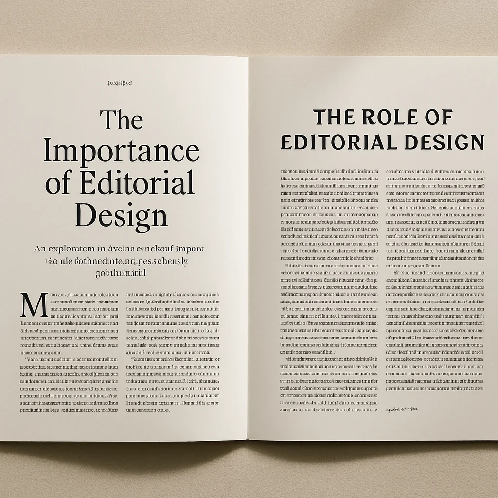 Complete editorial magazine spread with clear typographic hierarc